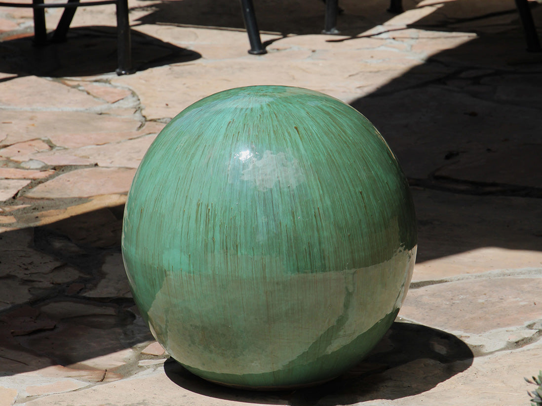 Outdoor Decorative Sphere Glazed 16"