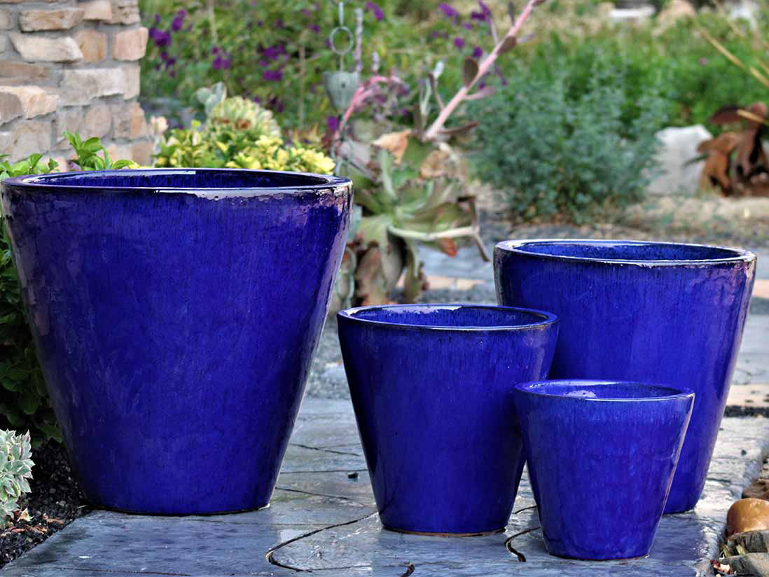 Tapered Cylindrical Planter - Set of 4