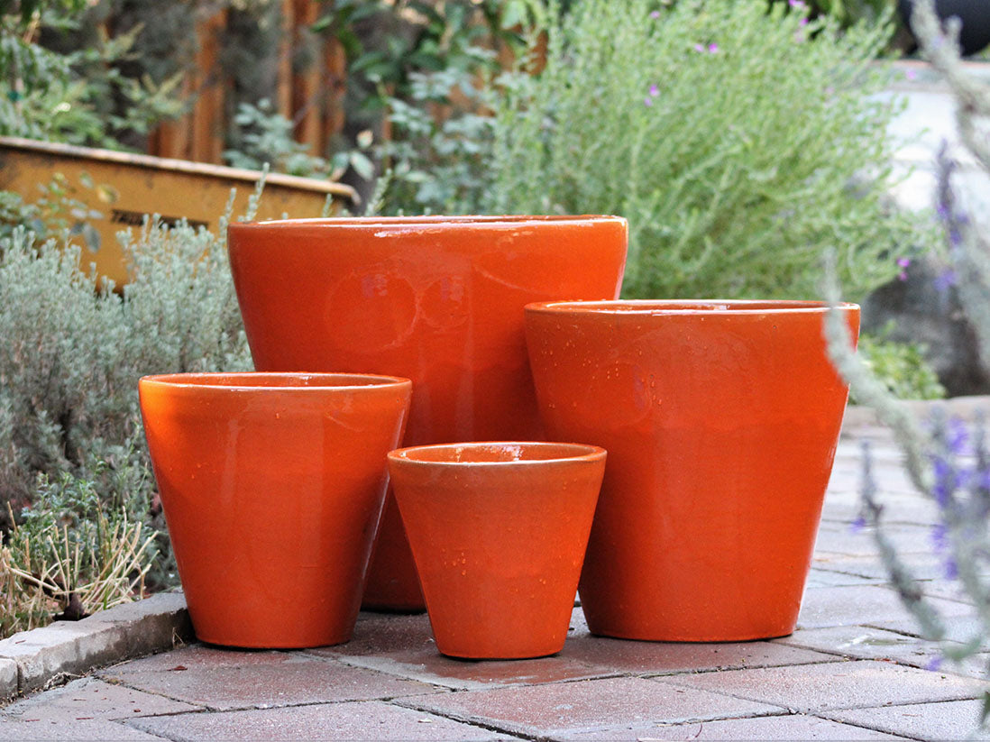 Tapered Cylindrical Planter - Set of 4